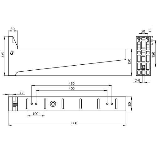 4 Stk. Unex Iso. Ausleger aus U48X 66603-48