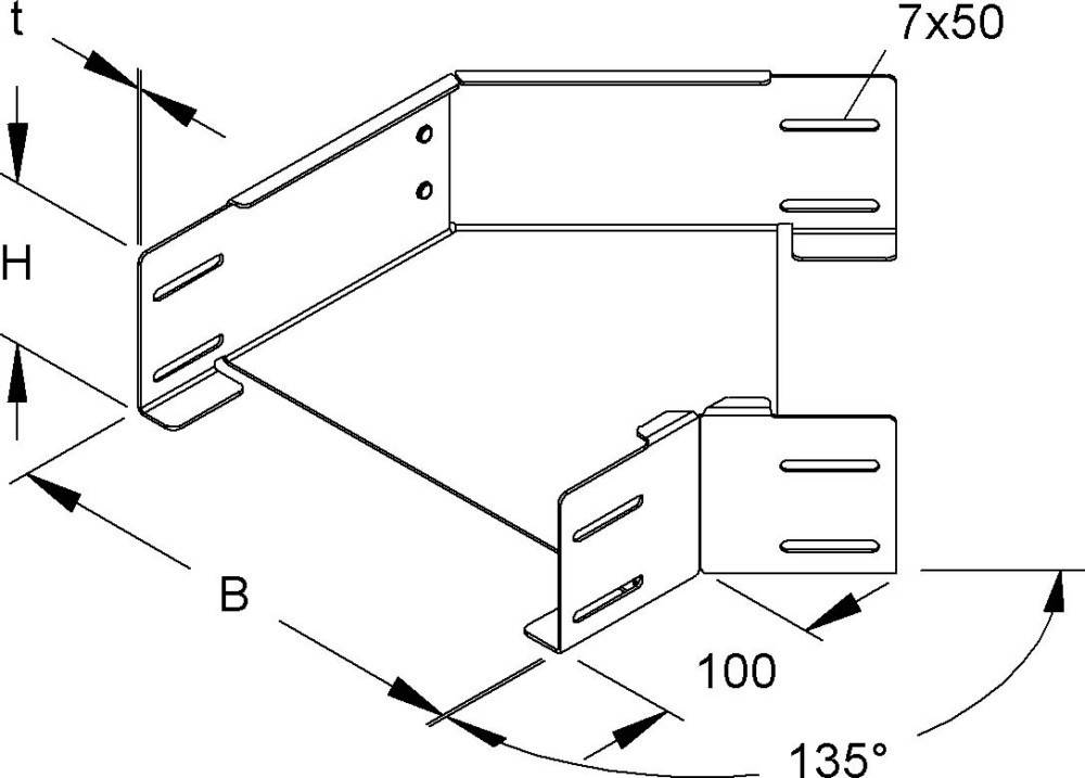 Niedax Bogen 45Gr. RBAS 100.100 S