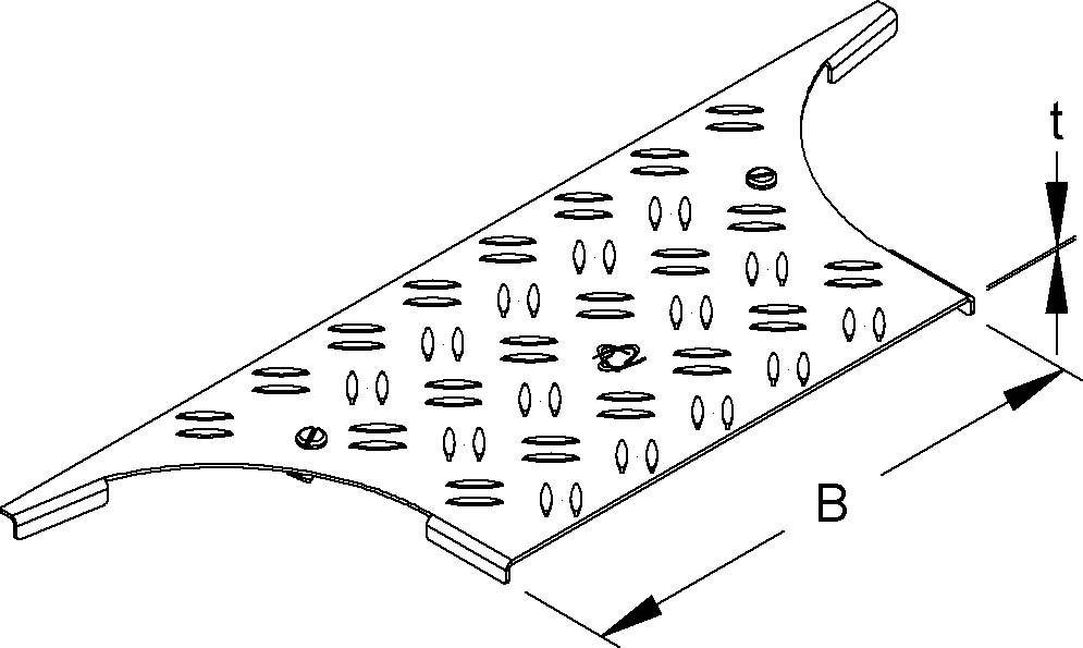 Niedax Deckel für Anbau-T-Stück RTADVRS 100-2.0 S