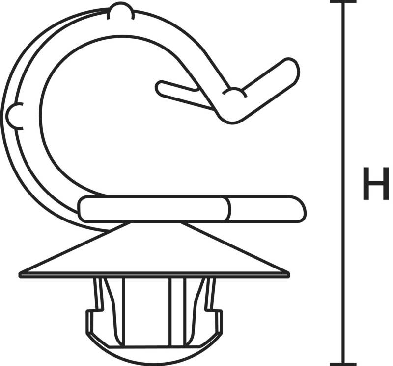 2500 Stk. HellermannTyton Befestigungsclip KSFT6.5OC7-9-PA66-BK