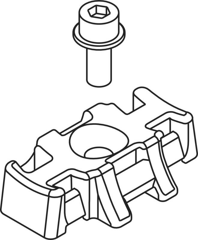 HellermannTyton Kabelhalter S3CBM8PA6GF30BK