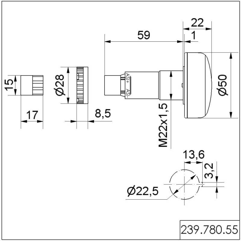 Werma AS-i LED-Leuchte EM 23978055
