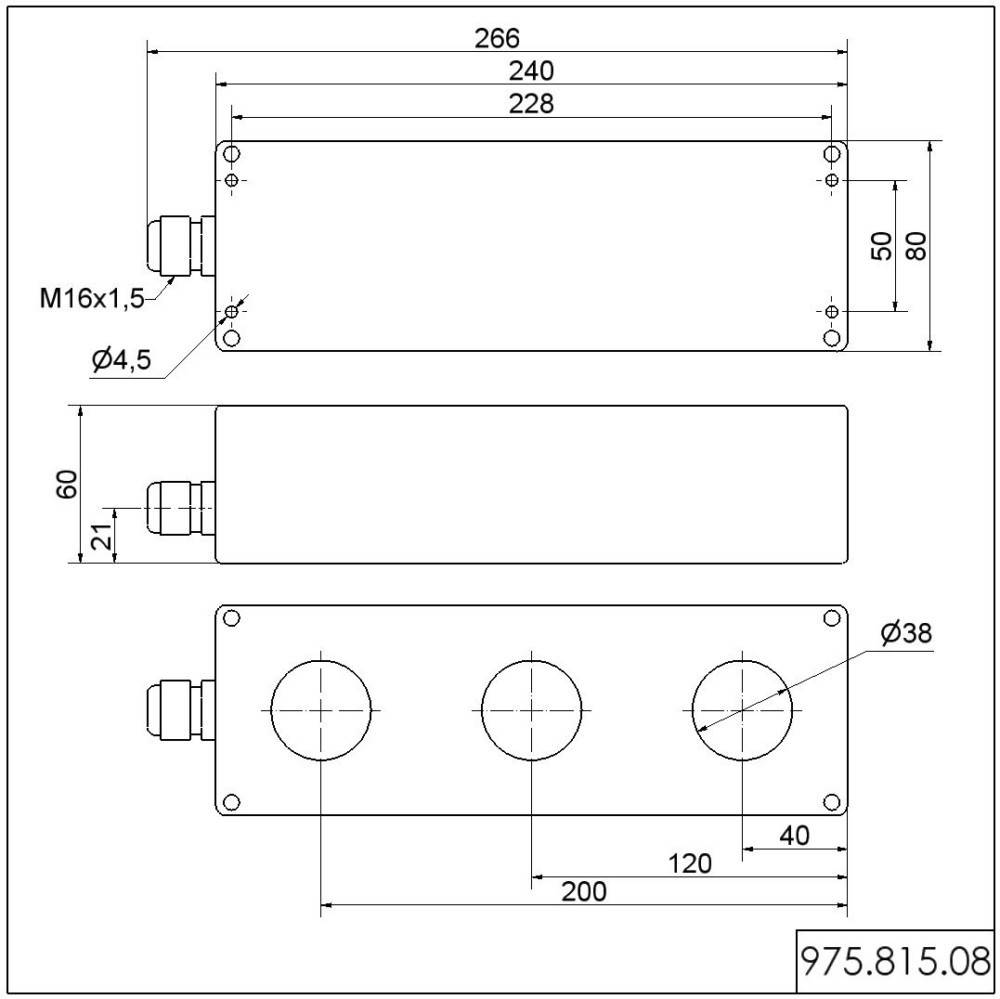Werma Aufbaugehäuse 3-fach 97581508