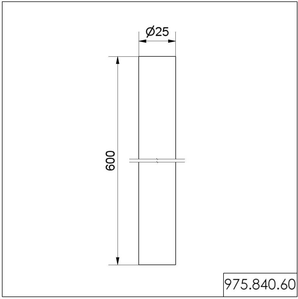 Werma Rohr D25mm 600mm lang 97584060