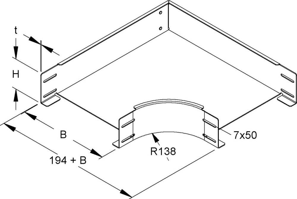 Niedax Bogen 90° für KR, schwer RESS 100.200 S