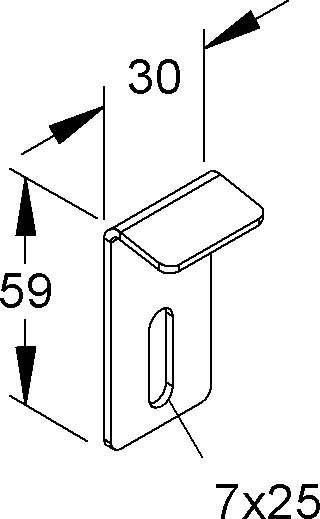 Niedax Deckelhaltelasche GRDHL 30 F