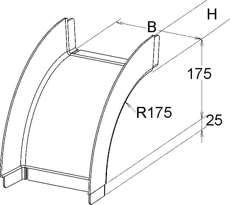 Niedax GFK-Rinnenfallbogen KPBA 80.150/P