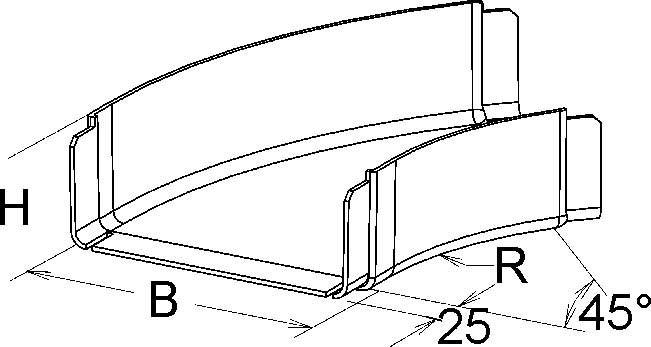 Niedax GFK-Bogen 45Gr. KPC 80.150/P