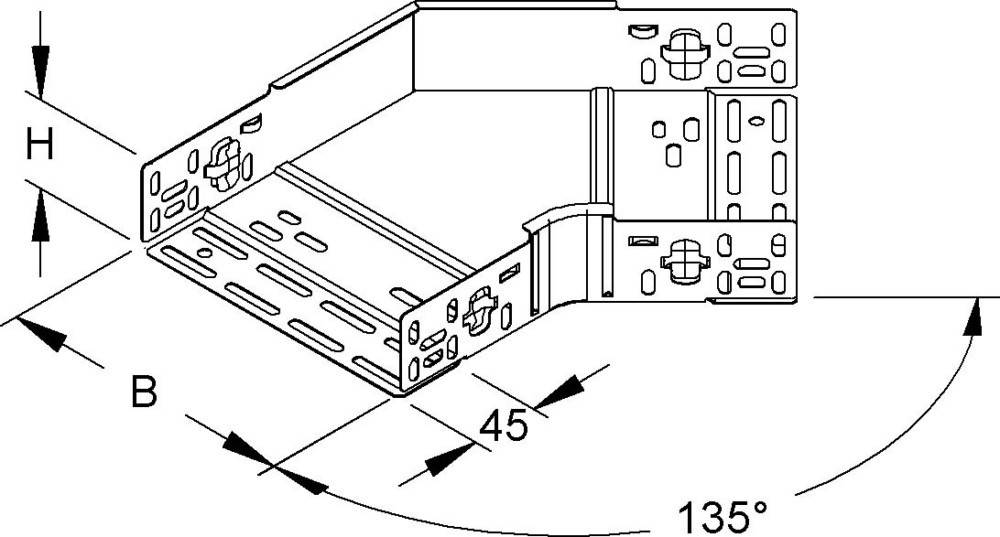 Niedax Bogen 45Gr. RBAC 60.400 S