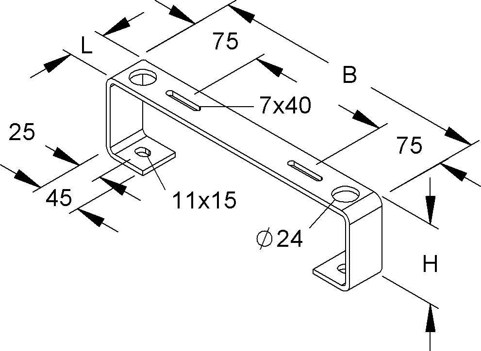 Niedax Rinnendistanzbügel RDB 85.300 V