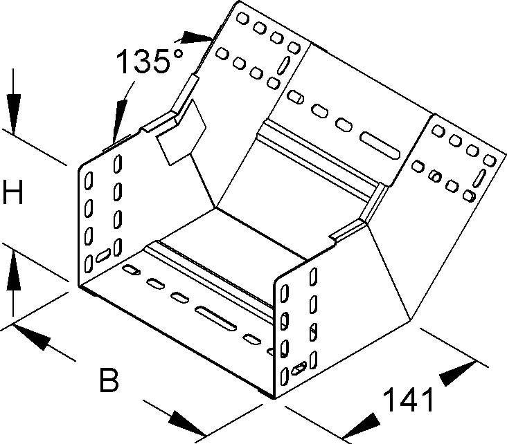 Niedax Rinnensteigbogen 45Gr. RSB 110.600