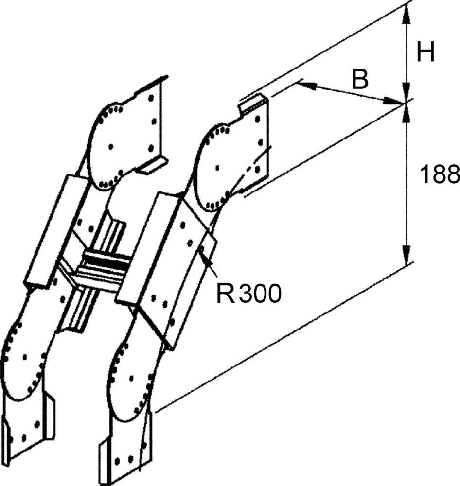 Niedax GFK-Bogen verstellbar ULLBA 53.150