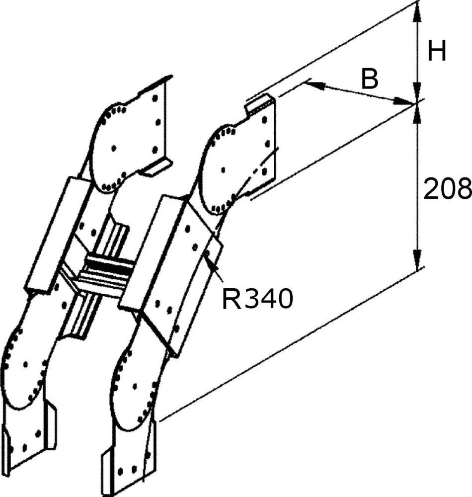 Niedax GFK-Bogen verstellbar ULLBA 80.200