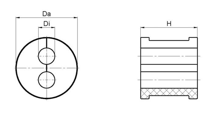 10 Stk. Jacob Mehrfachtüllen F311-9005-22
