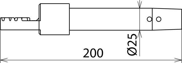 DEHN Adapter mit Zahnkupplung AD ZK 25 200