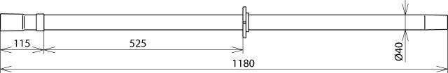 DEHN Saugrohr m. Handhabe SRH 1180 MS