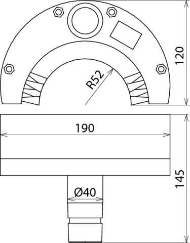 DEHN Halbrundbürste HRB 120 MS