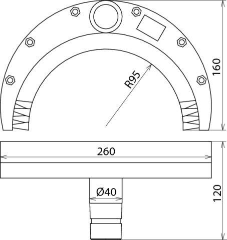 DEHN Halbrundbürste HRB 190 MS