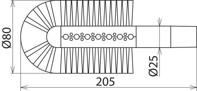 DEHN Stabbürste z. Absaugen STB 80 MS