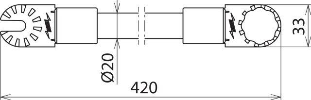 DEHN Isolierstangenverlängerung ISV 420 ZK 123SN7741