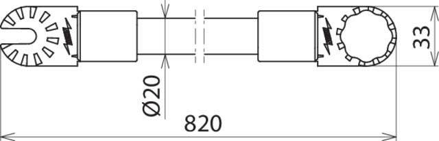 DEHN Isolierstangenverlängerung ISV 820 ZK 123SN7742