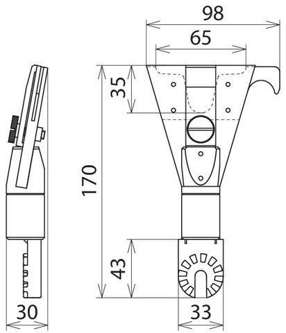 DEHN Adapter mit Zahnkupplung AD ZK 3M 170