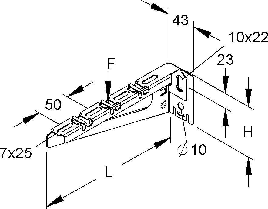 Niedax Hängestiel+Wandausleger KTAC 200 S