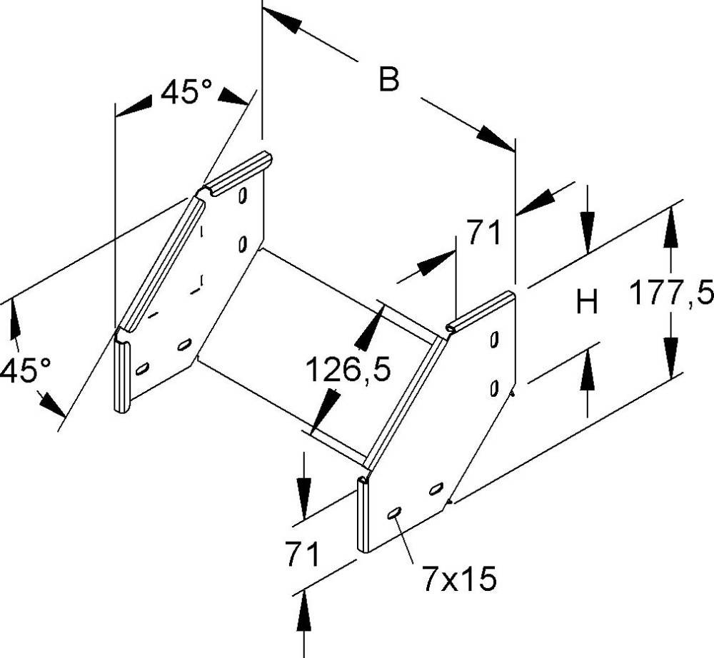 Niedax Universal-Fallstück RFDU 100.400-1.5S OV