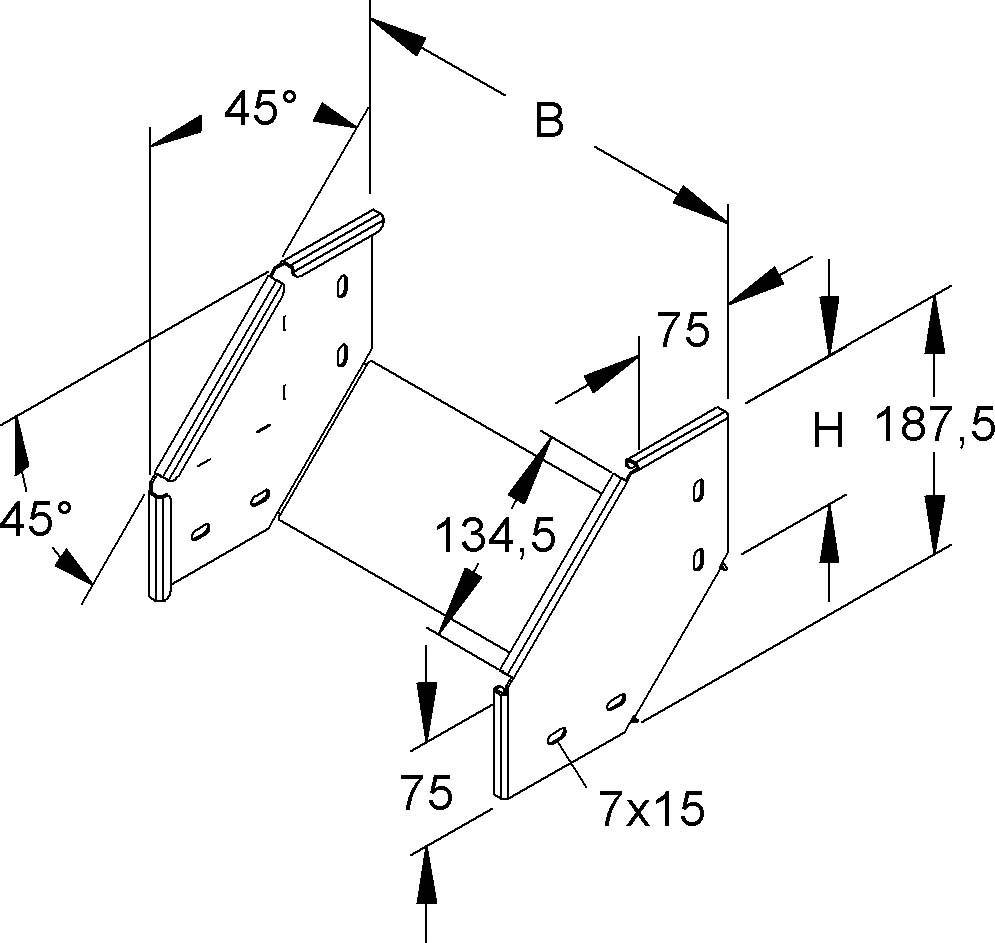 Niedax Universal-Fallstück RFDU 110.400-1.5S OV