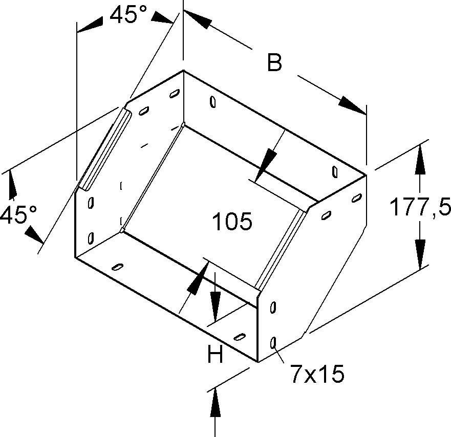 Niedax Universal-Steigstück RSDU 100.200-1.5S OV
