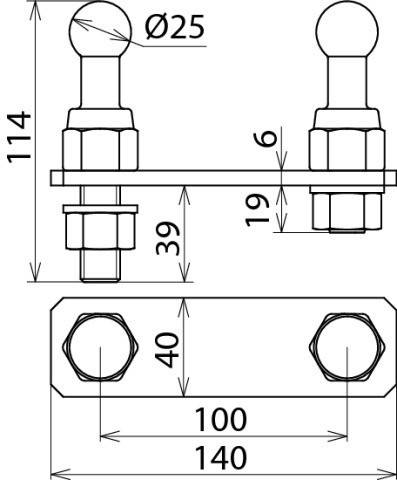 DEHN Erdanschlussplatte EAP 2 25 MA US OL
