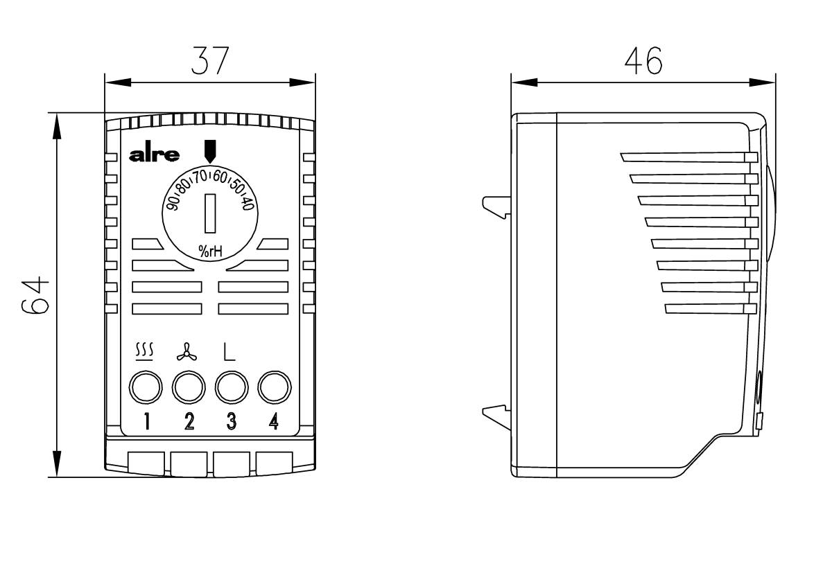 Alre-it Schaltschrankhygrostat RFHSS-114.110/01