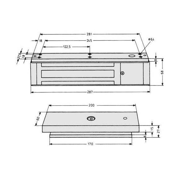 Assa Abloy effeff Flächenhaftmagnet 828-------44F90