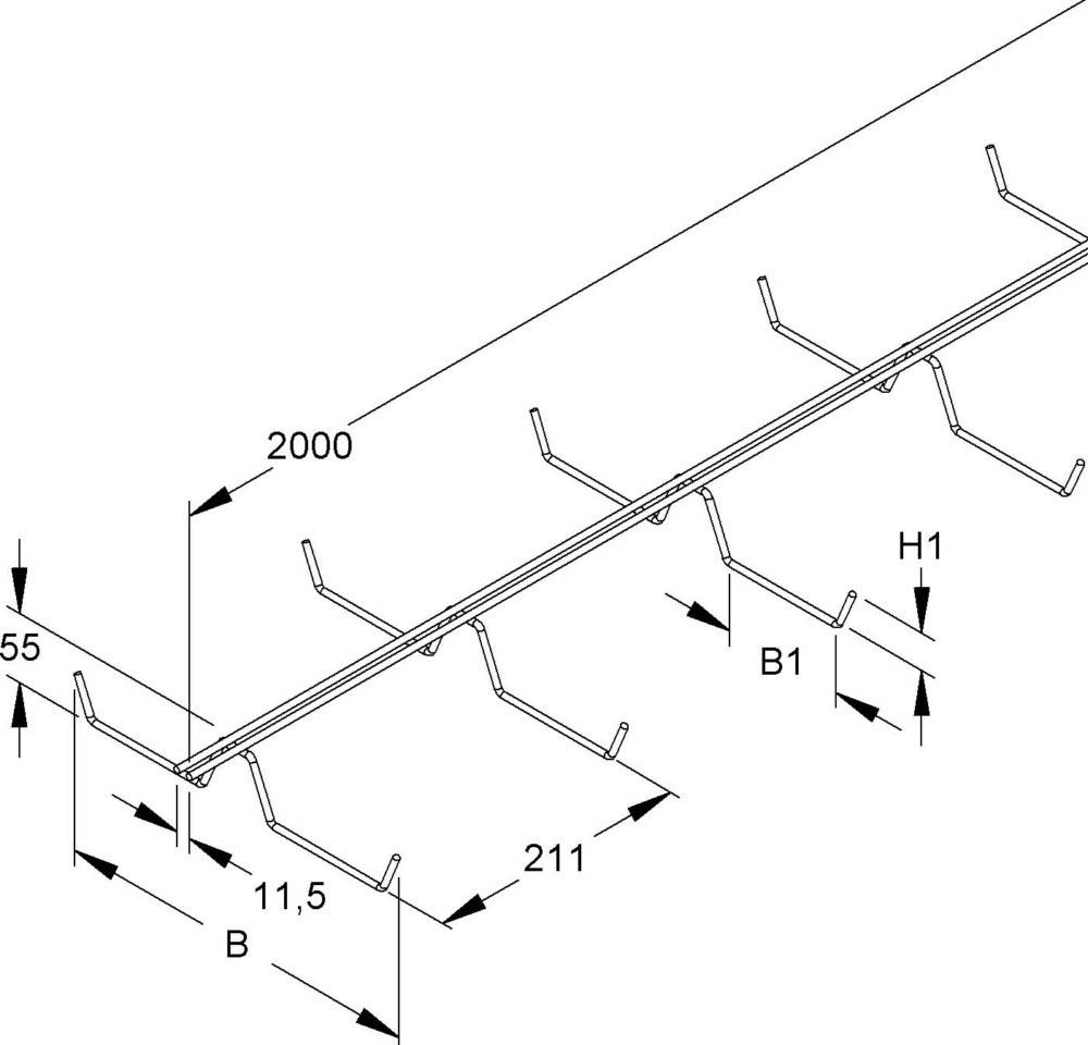 2 Mtr. Niedax Deckenträger DT 50.300 DV