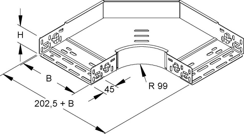Niedax Bogen 90Gr. RESC 60.500 S