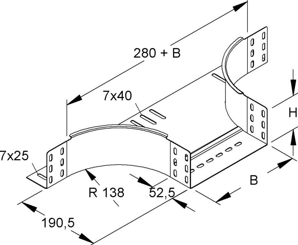 Niedax Anbau T-Stück RTA 85.400
