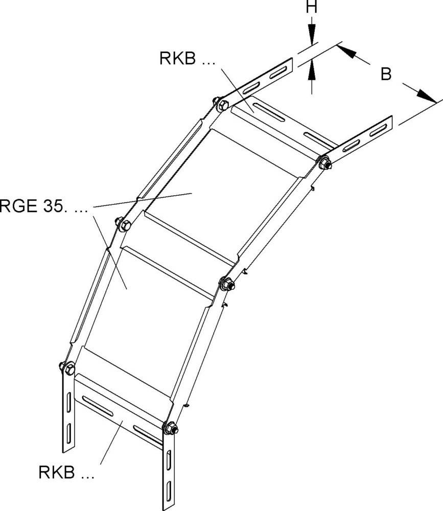 Niedax Verstellbarer Bogen RGS 35.150