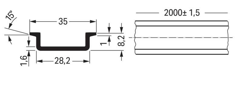 WAGO GmbH & Co. KG Alu-Tragschiene 2m lang 210-196