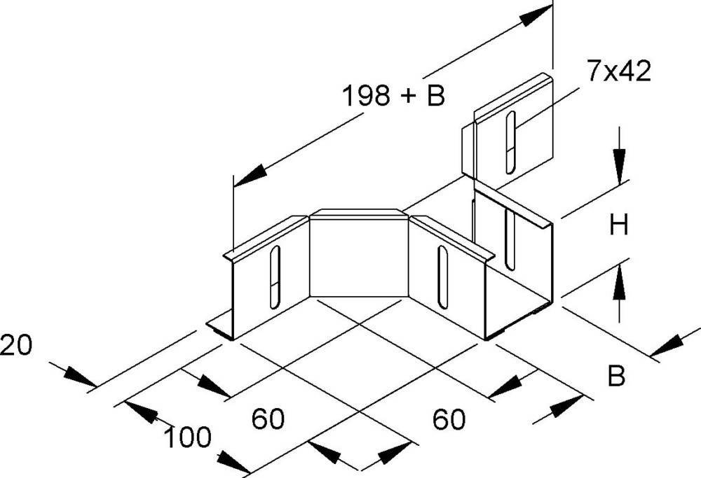 Niedax Anbau-T RTAK 50.100