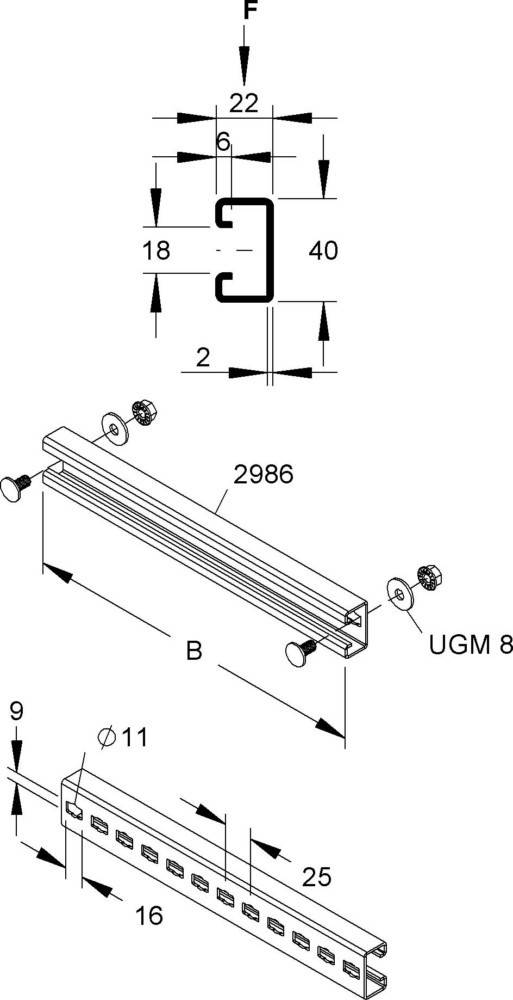 Niedax Sprosse SPCKL 86/900 E3