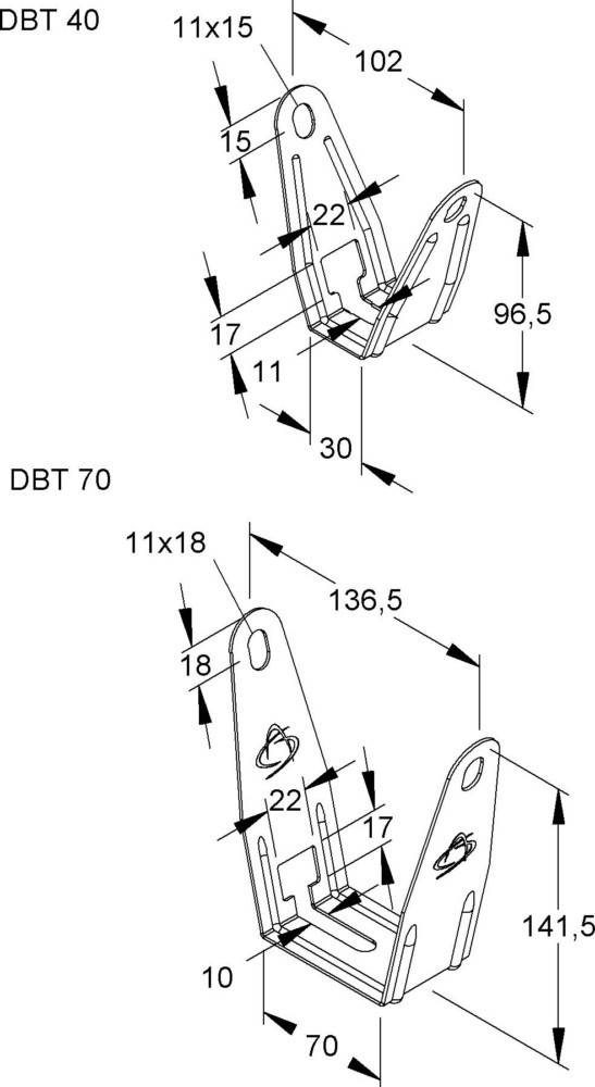 Niedax Deckenbügel DBT 40