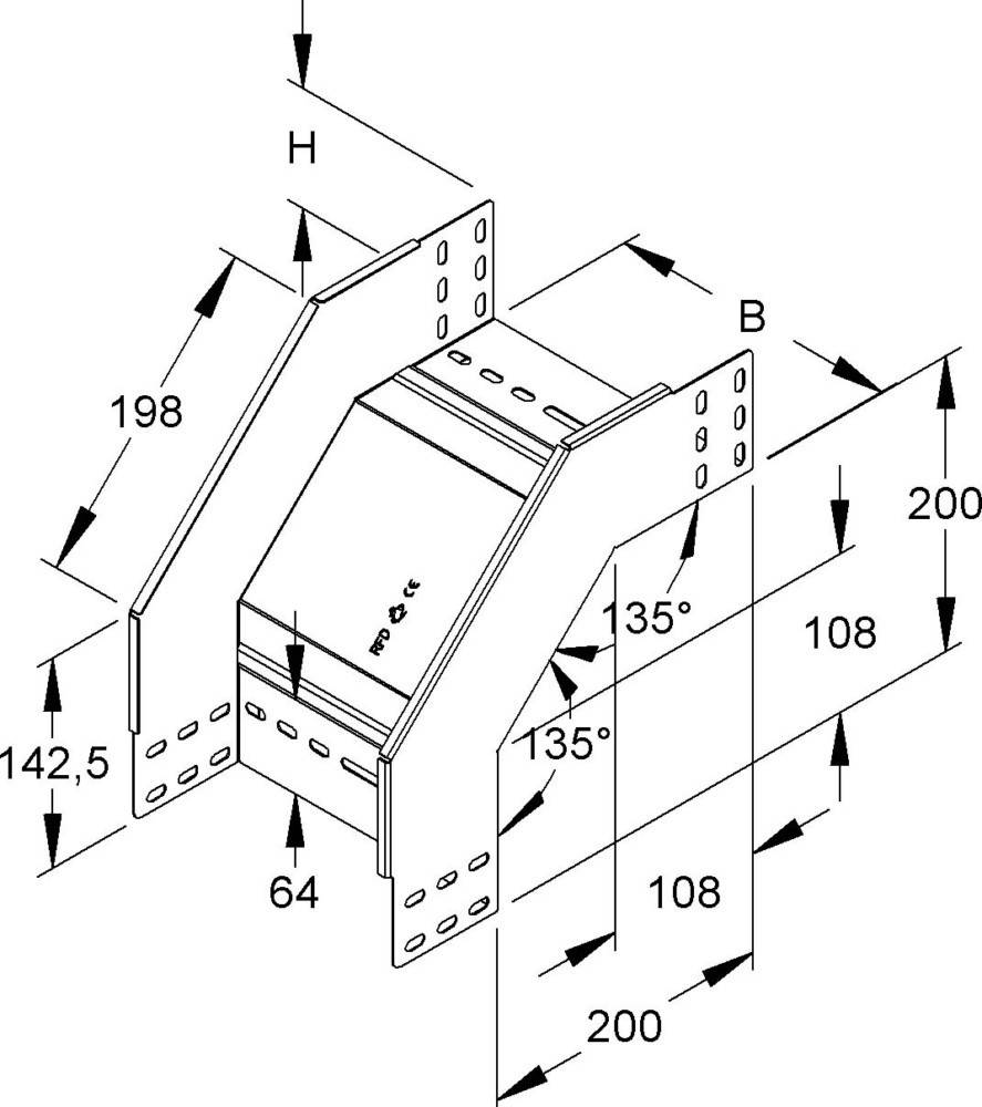 Niedax Rinnenfallbogen RFD 85.600
