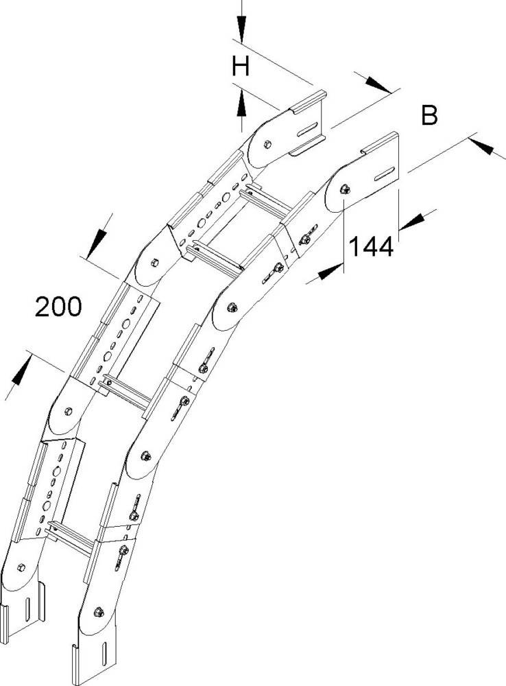 Niedax Verstellbarer Bogen KGS 100.203 F