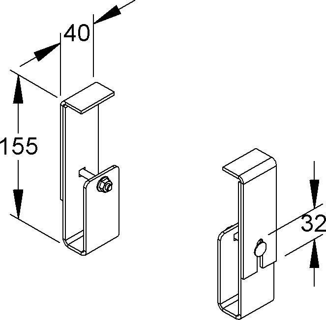 Niedax Deckel-Bef.-Klammer KRDBK 60 F