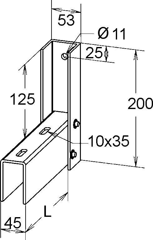 Niedax GFK-Ausleger FPAP 200/AC