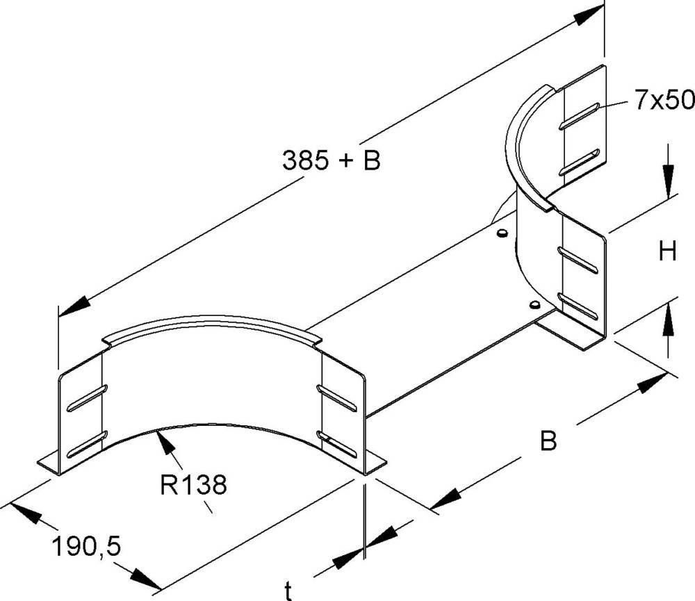 Niedax Anbau-T RTAS 110.200