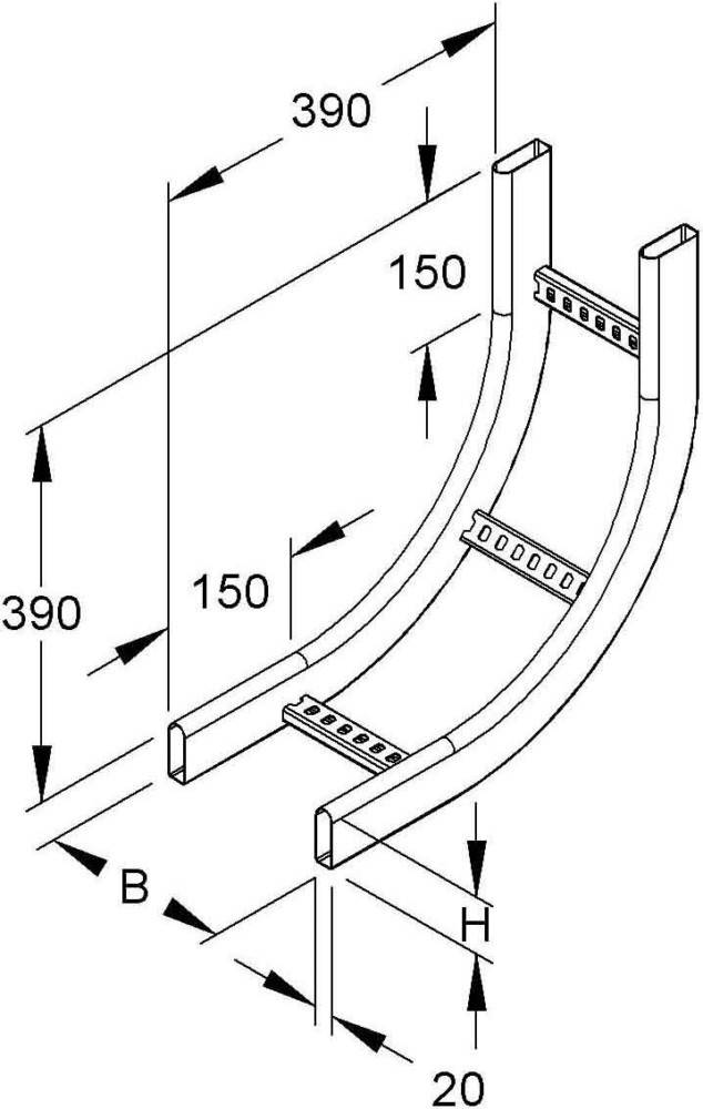 Niedax Steigstück KRCS 60.125 F