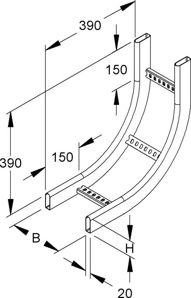 Niedax Steigstück KRCS 60.125 F