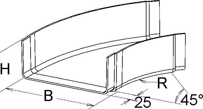 Niedax GFK-Bogen 45Grad KKC 110.400