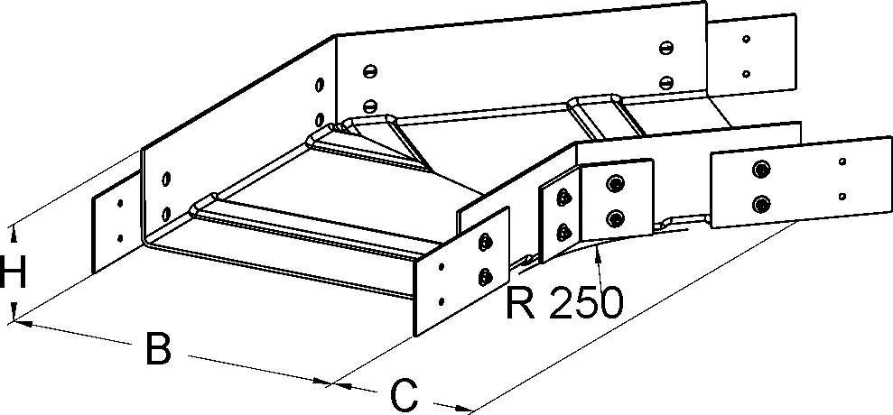 Niedax GFK-Bogen 45Grad KKC 110.600